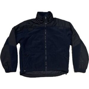 5.11 Tactical Series Mens Full Zip Fleece Jacket Navy Blue Black Small Duty Coat